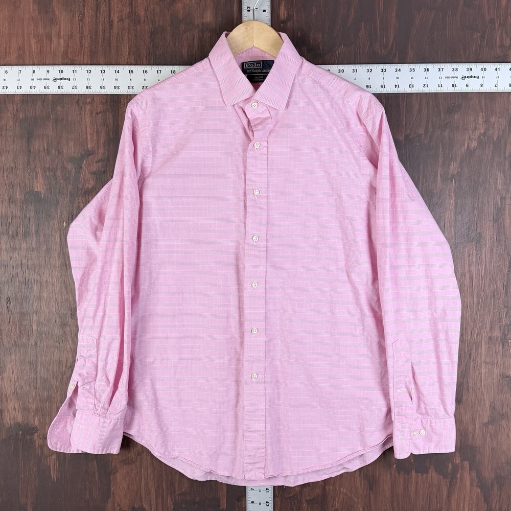 Polo Ralph Lauren Shirt Regent‎ Classic Long Sleeve Button Down Pink Men's 16.5